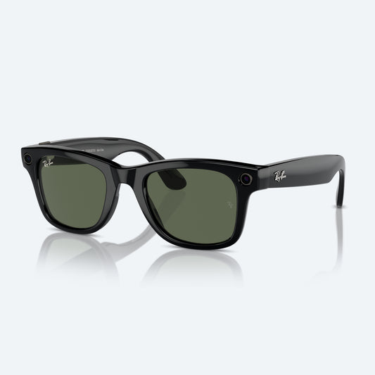 Ray-Ban | Meta Wayfarer Shiny Black / G-15 Green